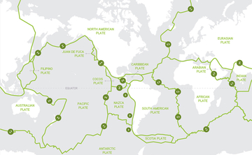 The Earth's tectonic plates